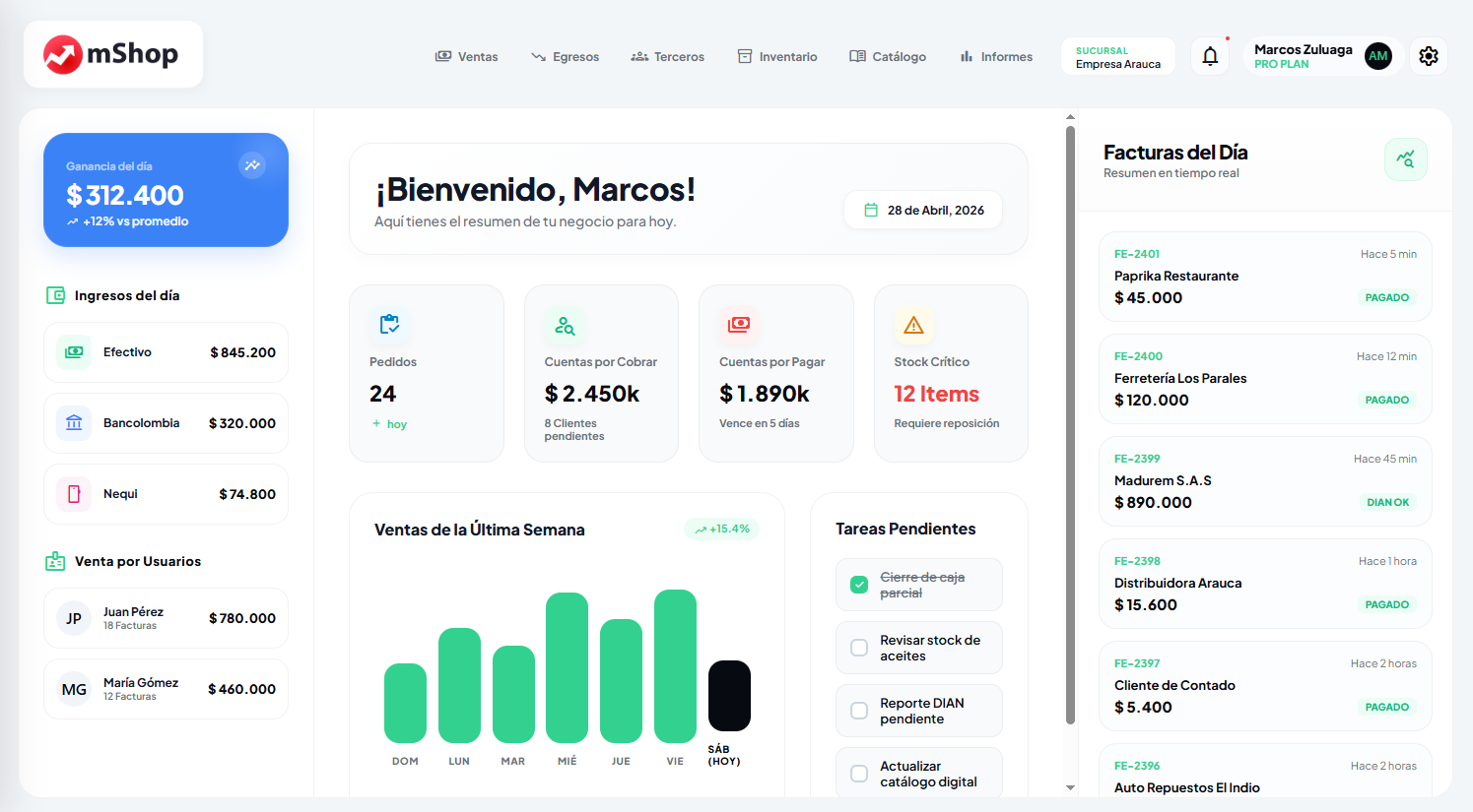 mShop en monitor curvo